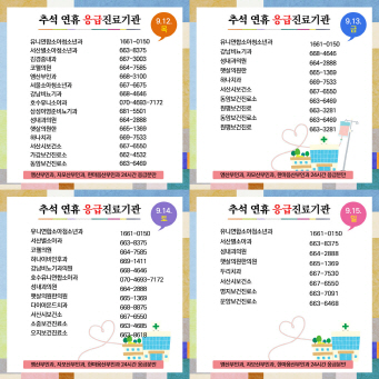 서산시, 추석 연휴 비상진료체계 운영