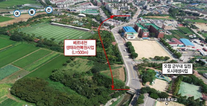 2-2.+베르네천+생태하천복원+대상+위치+사진