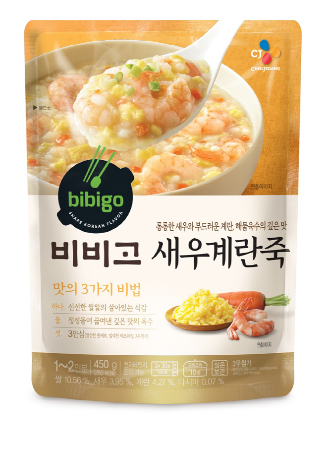 CJ제일제당 비비고 파우치죽_새우계란죽 제품 이미지