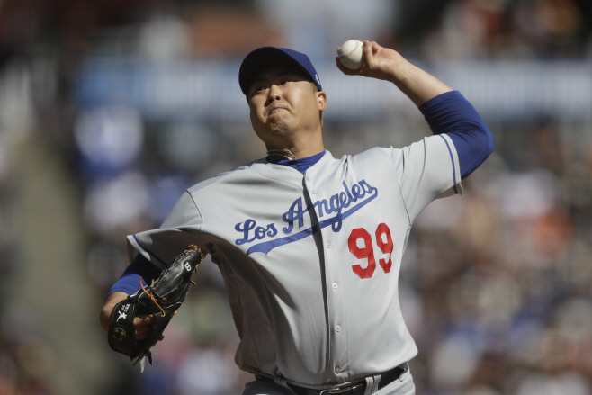 Dodgers Giants Baseball <YONHAP NO-0492> (AP)