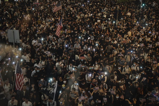 Hong Kong Protests <YONHAP NO-4249> (AP)