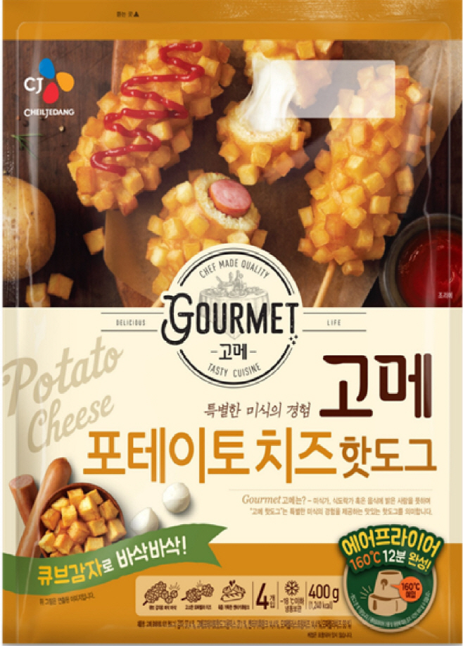 고메 포테이토 치즈 핫도그 제품 이미지