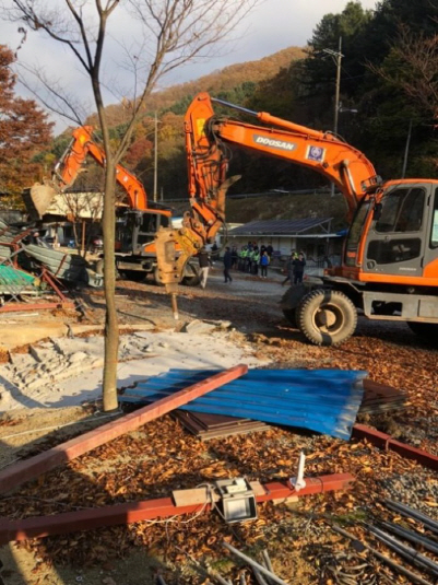 가평군 하천불법행위 행정대집행 현장/제공=경기도