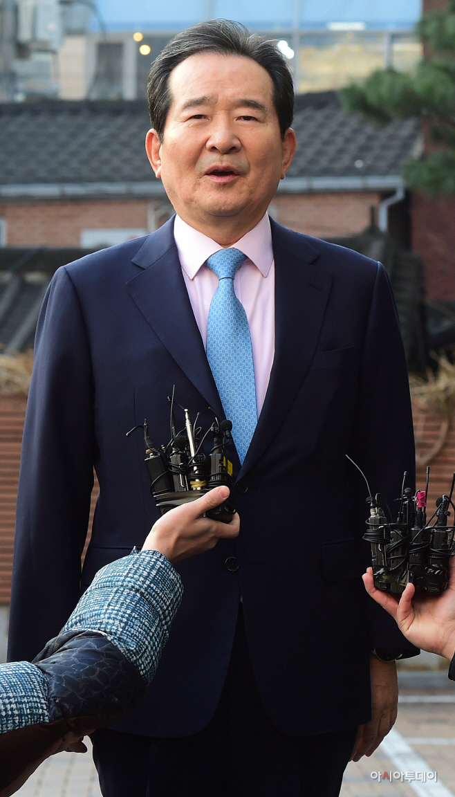 정세균 국무총리 후보자, 첫 출근