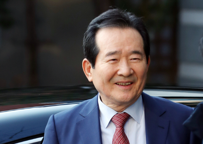 출근하는 정세균 총리 후보자