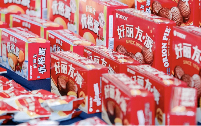 [오리온 사진자료] 오리온 중국 주요 파이 제품 이미지
