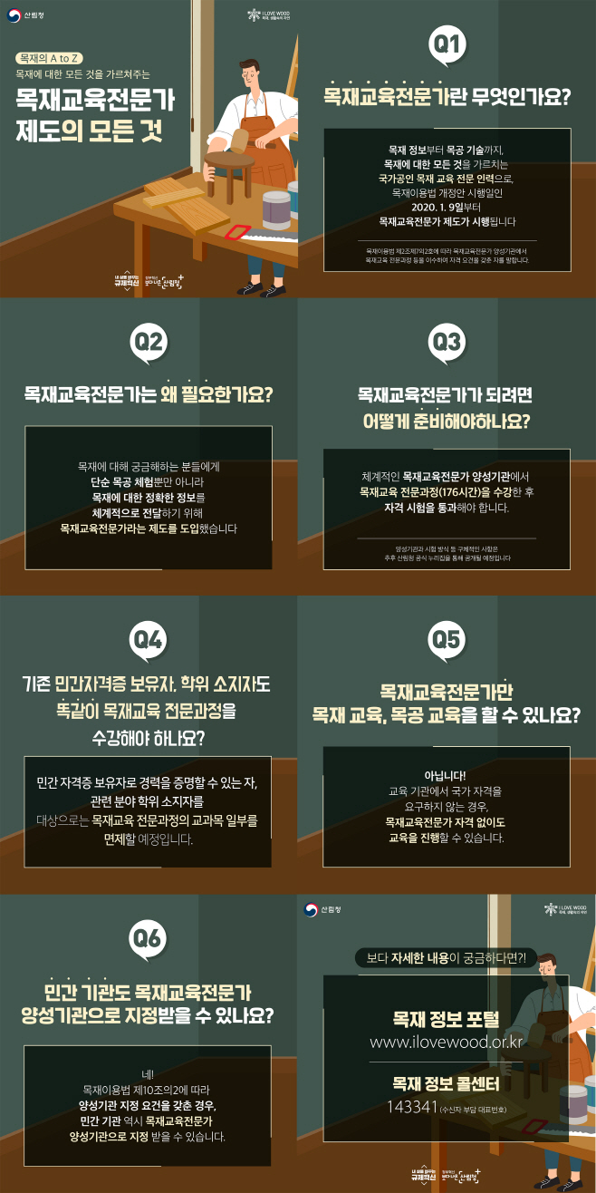 목재교육전문가제도 카드뉴스