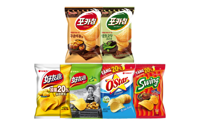 [오리온 사진자료] 오리온 한·중·베 생감자 스낵 이미지