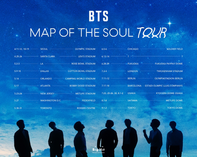 방탄소년단_BTS MAP OF THE SOUL TOUR_개최 공지 포스터