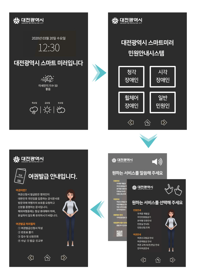 스마트한 민원서비스 서비스 화면