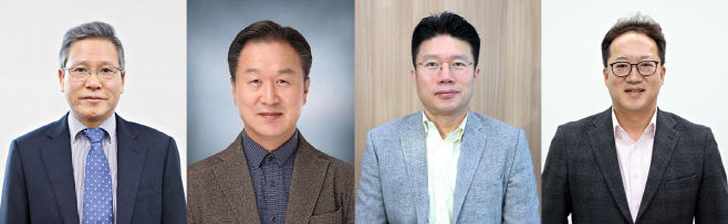 왼쪽부터 박영목 부사장, 백원광 이재혁 장문상 상무