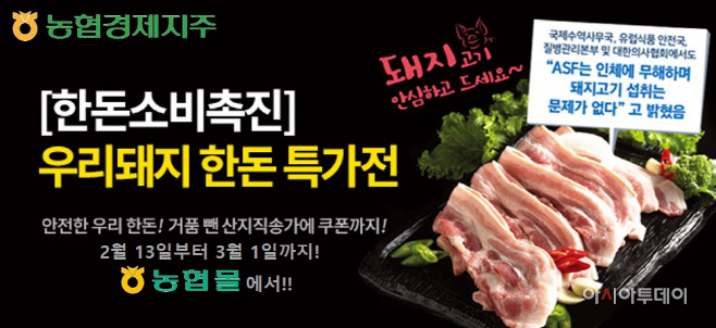 붙임 돼지고기 농협몰 할인행사 배너