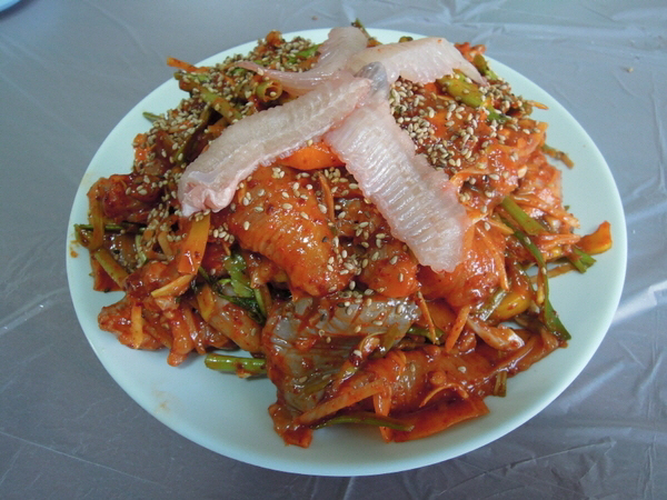 간재미 회무침
