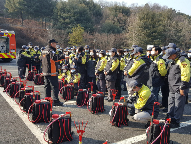 대전소방본부 청명 한식 산불대비 훈련