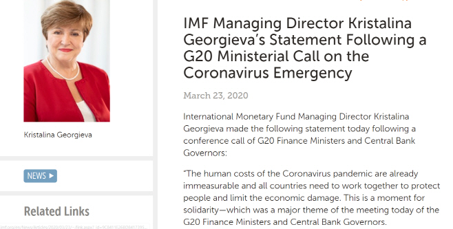 imf coronavirus statement