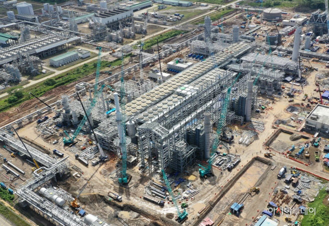 인도네시아 Tangguh LNG Train 3 플랜트 공사 현장 전경