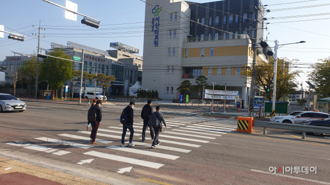 서산시, 서산의료원 정문 앞 횡단보도 설치