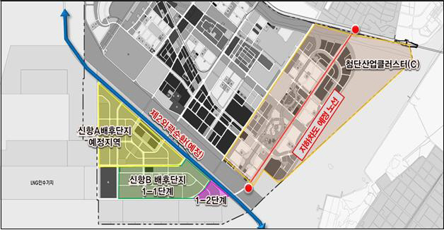 200514 관련 이미지(지하차도 예정 노선)