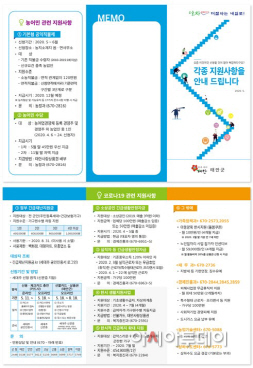 태안군, ‘군민 지원사항 한눈에!’ 안내 리플릿 제작·배포