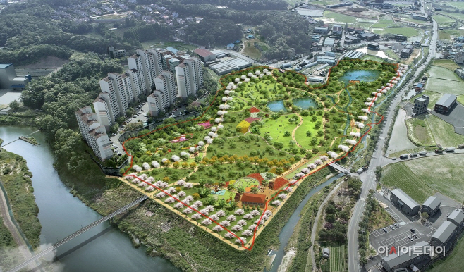 경안천 녹지숲 조성 조감도.