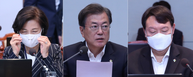 반부패정책협의회 참석한 법무부 장관과 검찰총장
