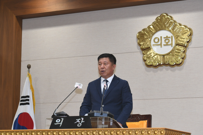 민선7기 후반기 신임 의정에 선출된 정덕영 의장/제공=양주시의