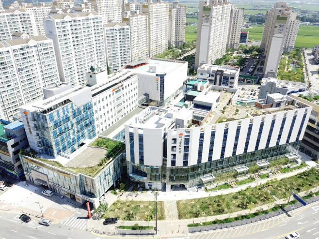 아산충무병원 드론 촬영 모습 /제공=영서의료재단
