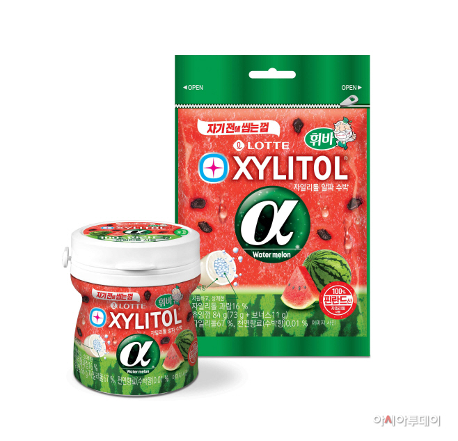 롯데제과 자일리톨 알파 수박1