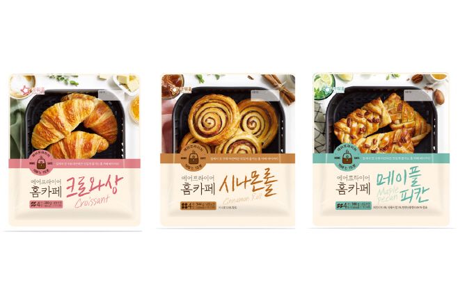 [사진자료] 아워홈 에어프라이어 전용 베이커리 신제품 3종