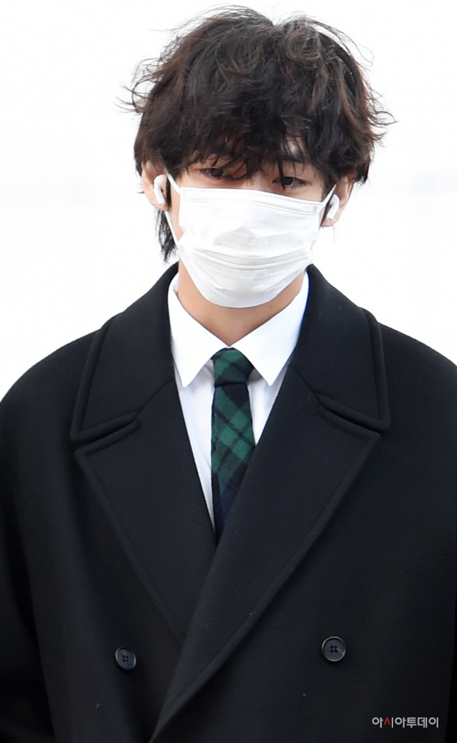 [포토] 지쳐 보이는 방탄소년단 뷔