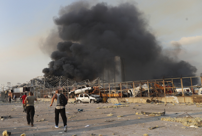 Lebanon Explosion <YONHAP NO-0746> (AP)