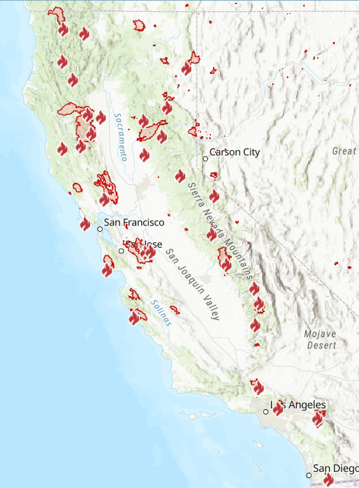 CA Wildfire Map