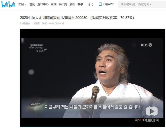 나훈아 공연 장면