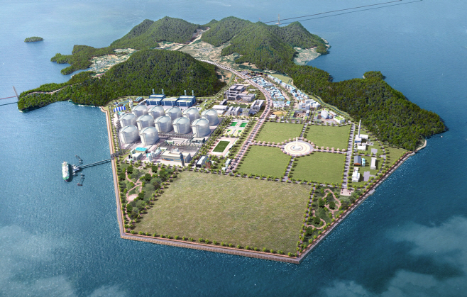 동북아 LNG Hub 터미널 전체 전경 조감도