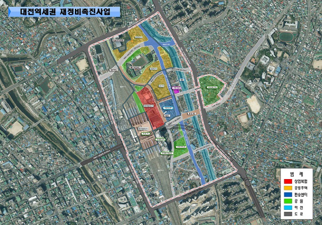 대전역세권 재정비촉진지구 위치도