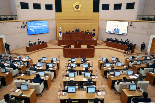 대전시의회 제2차 정례회 열고있는 모습 사진