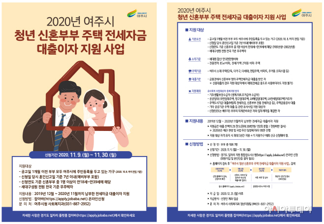 추가 02- 여주시, 청년 신혼부부 주택 전세자금 대출이자 지원