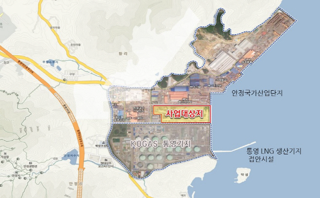 통영천연가스발전소 위치도