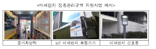 미세먼지 집중관리구역 지원사업