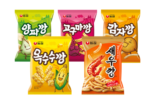 농심 깡스낵 5종 사진