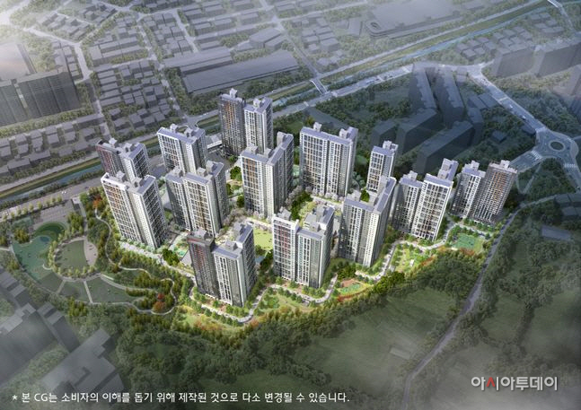 ‘힐스테이트 용인 둔전역’ 조감도.