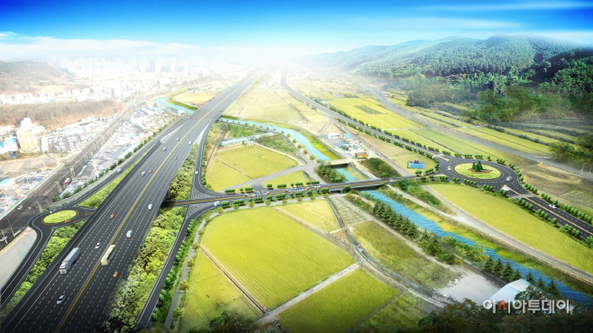 북구미 하이패스 IC 조감도