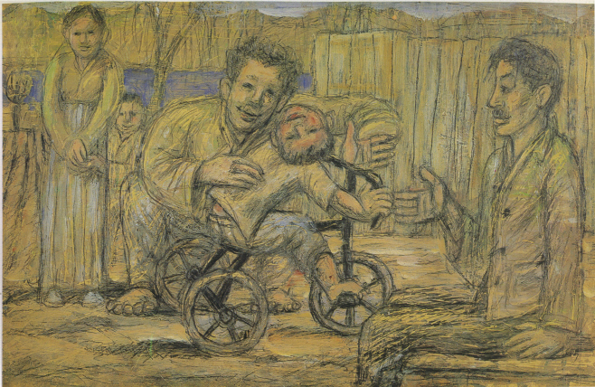 [덕수궁_문학] 이중섭, 시인 구상의 가족, 1955