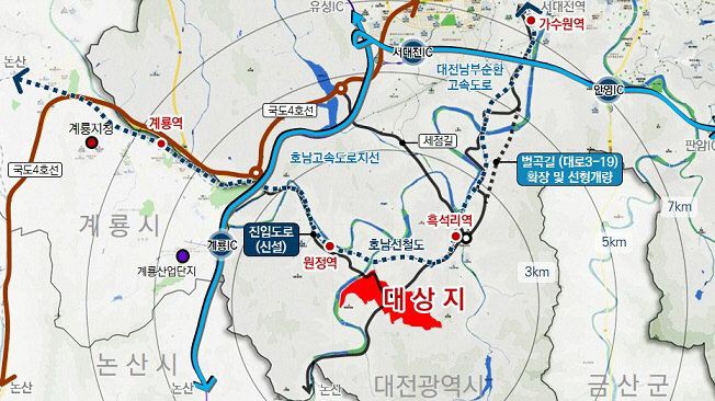 평촌일반산업단지 조성공사 위치도