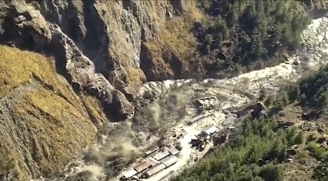 India Glacier Flooding <YONHAP NO-2400> (AP)