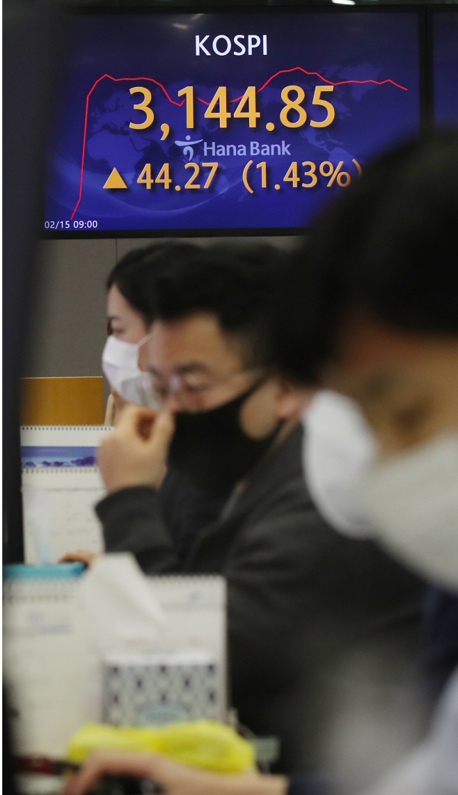 코스피 상승 출발…3,140대<YONHAP NO-2376>