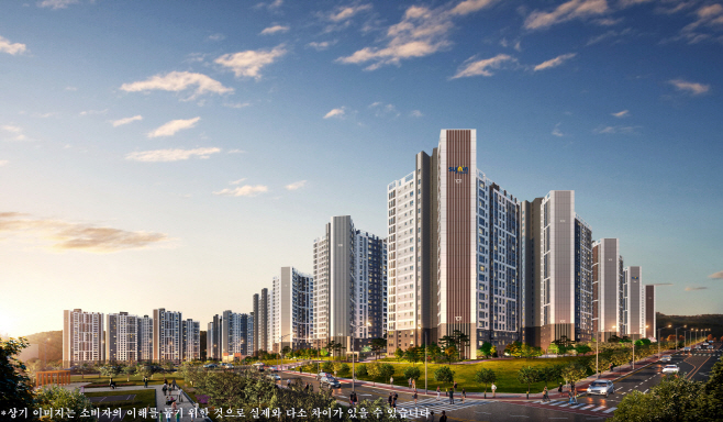 천안 한양수자인 에코시티 야경투시도