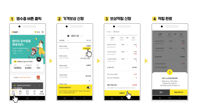 이마트 최저가격 보상 적립제 플로우