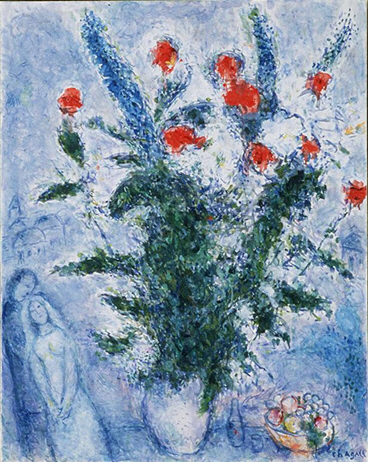 샤갈-붉은 꽃다발의 연인들