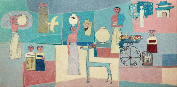 김환기-여인들과 항아리